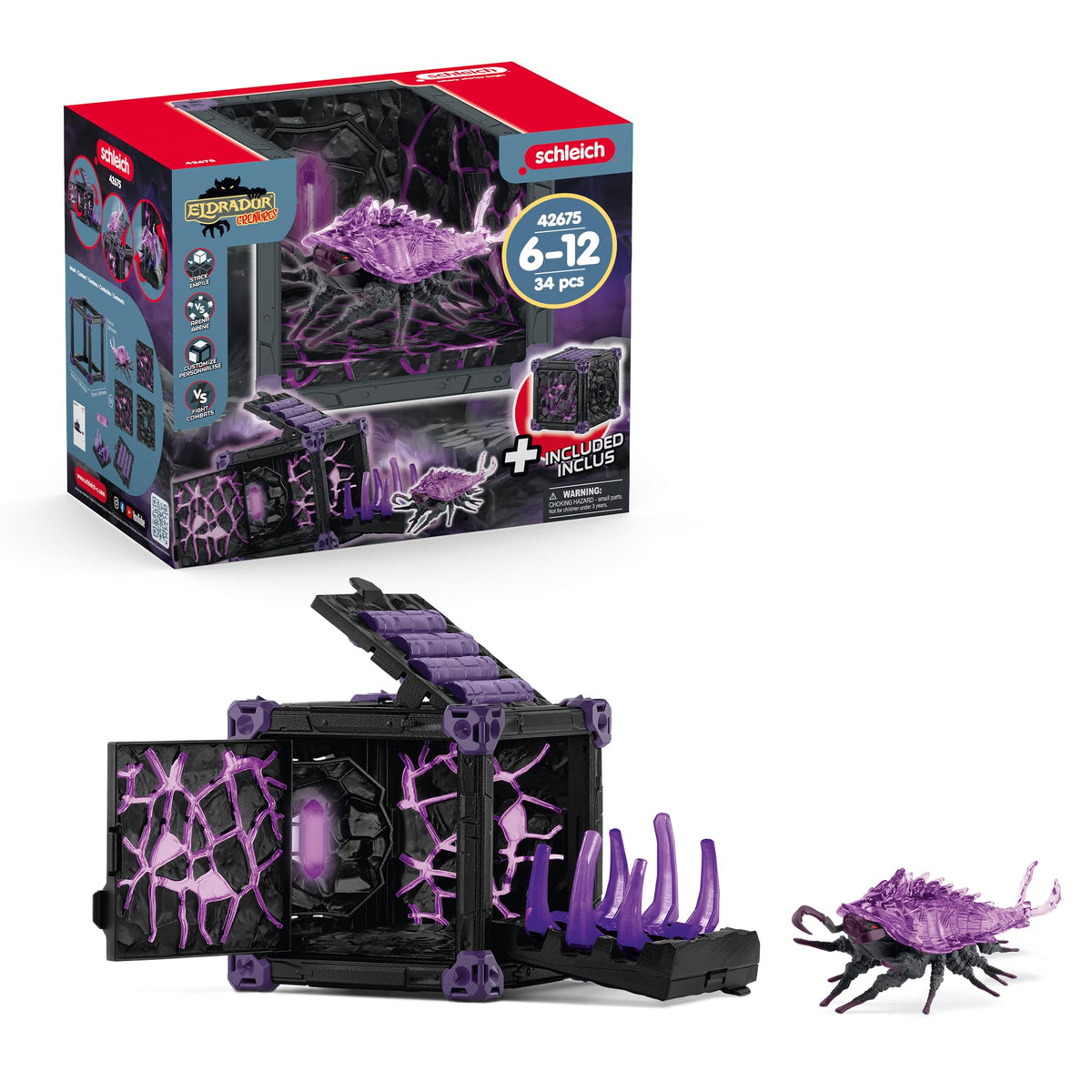 Schleich Eldrador Shadow Battle Cave bug beast figurine sparks imaginative play
