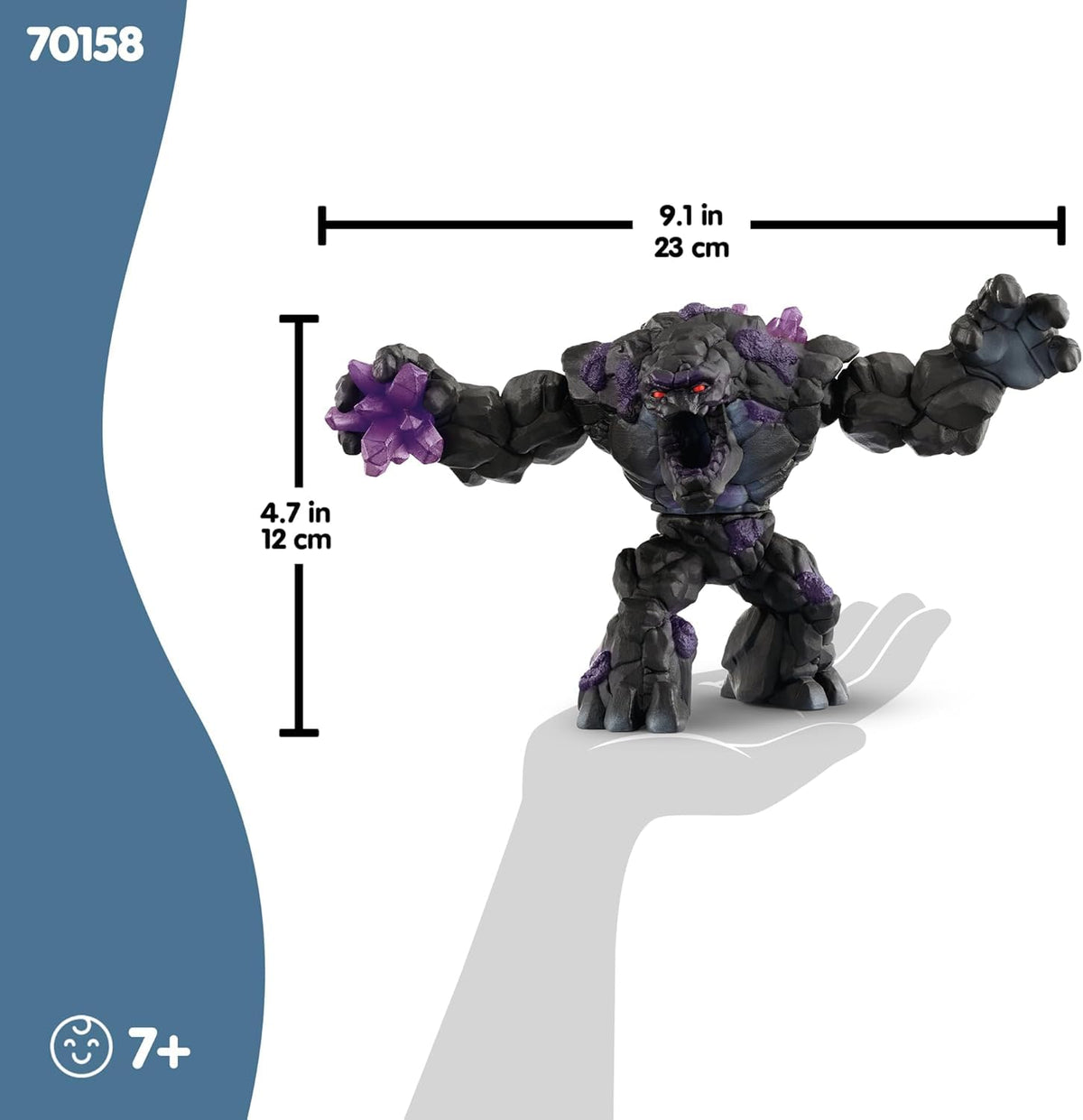 Schleich Eldrador Shadow Stone Monster durable obsidian body for long-lasting play