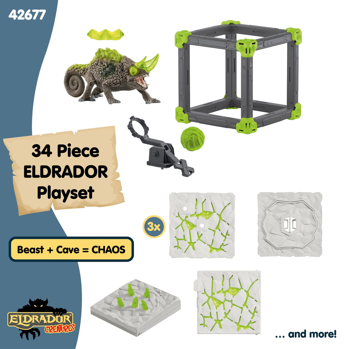 Schleich Eldrador battle cave assembly view highlights durable craftsmanship