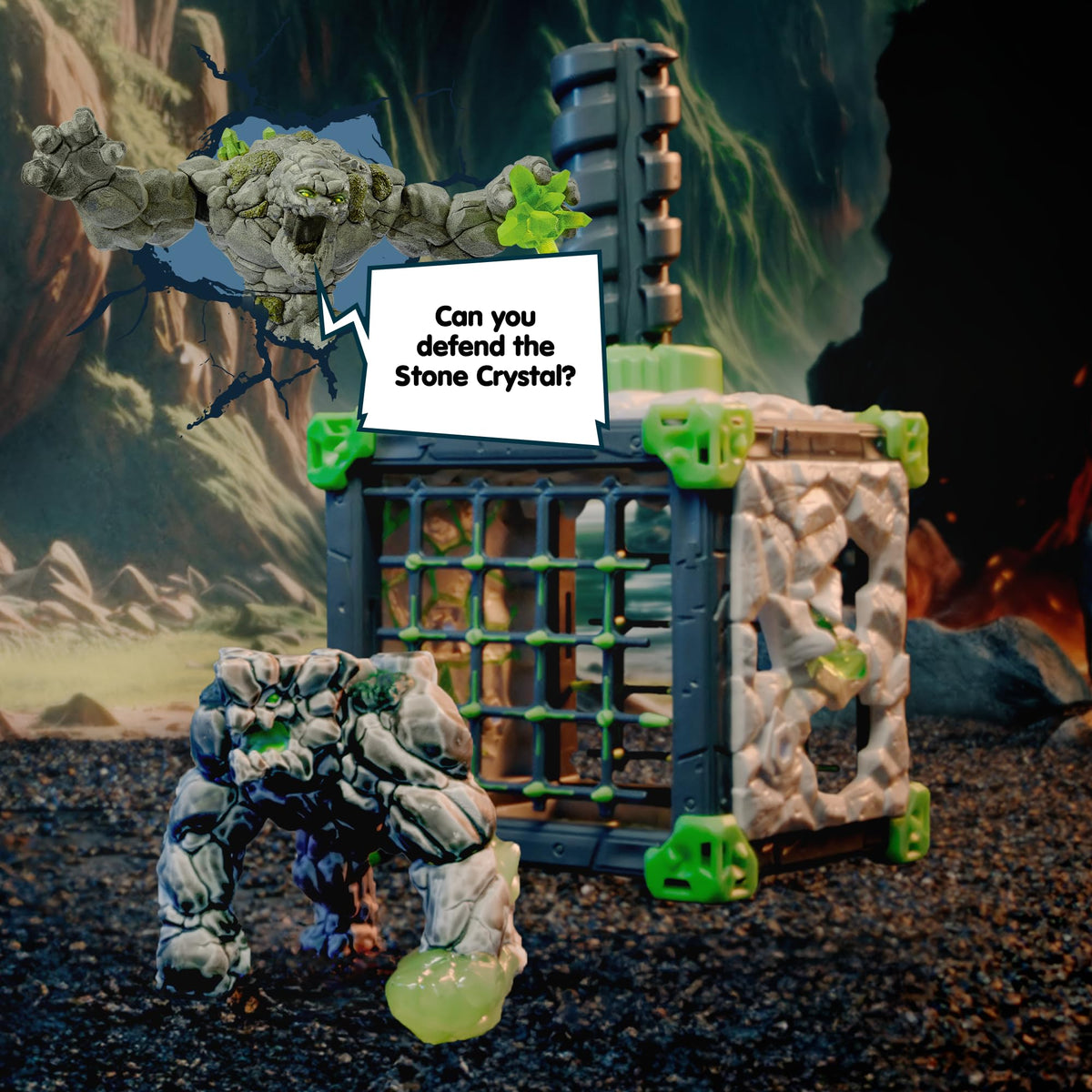 Schleich Eldrador stone golem figure perfect for shelf display and pretend battles