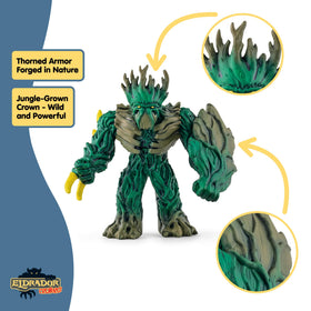 Schleich Eldrador tree-beast bark texture adds realistic jungle detail.
