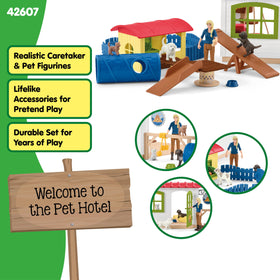 Schleich Pet Hotel bunnies seesaw image for interactive storytelling and cooperative play.