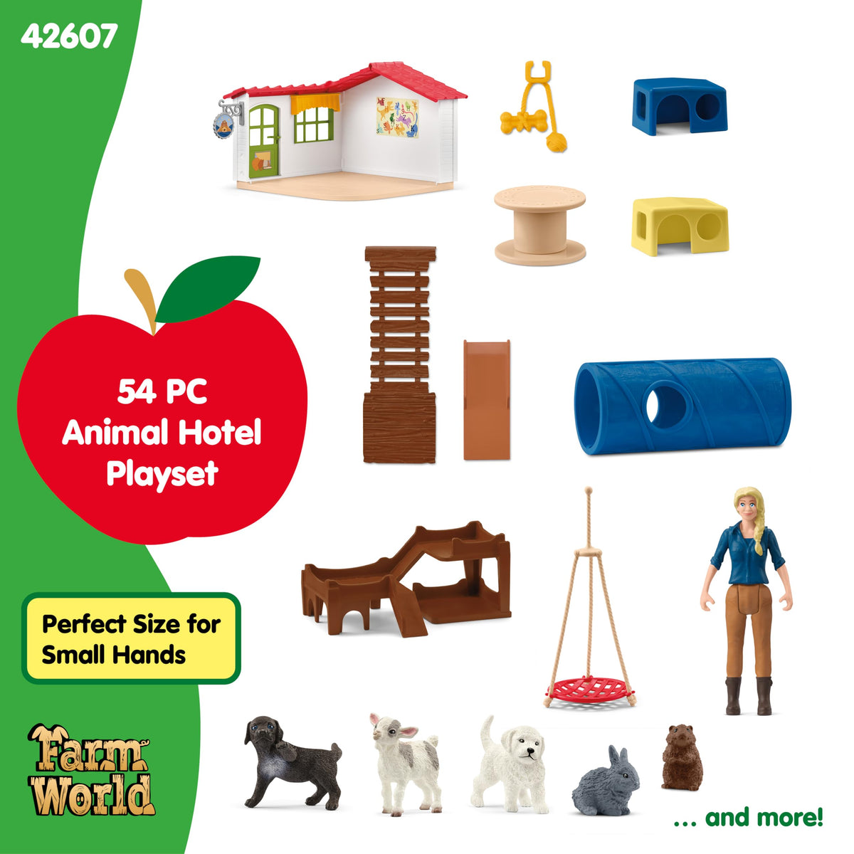 Schleich Pet Hotel dog house image presenting cozy pet lodging for guests.