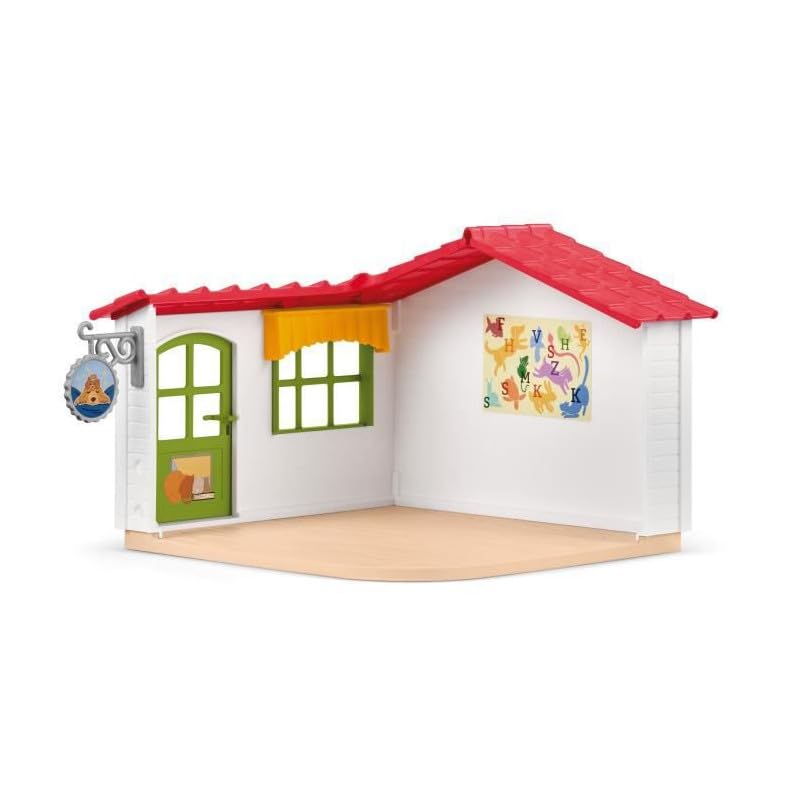 Schleich Pet Hotel goats pen image showcasing barnyard exploration and pretend farming.