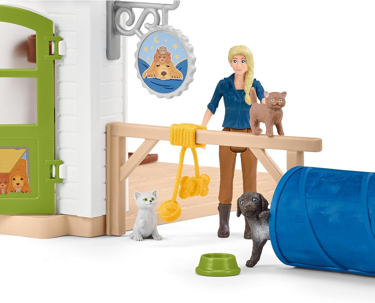Schleich Pet Hotel slide image showing action-packed play area.