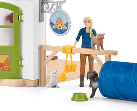 Schleich Pet Hotel slide image showing action-packed play area.