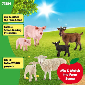 Schleich Farm World goat figure for creative barnyard play.