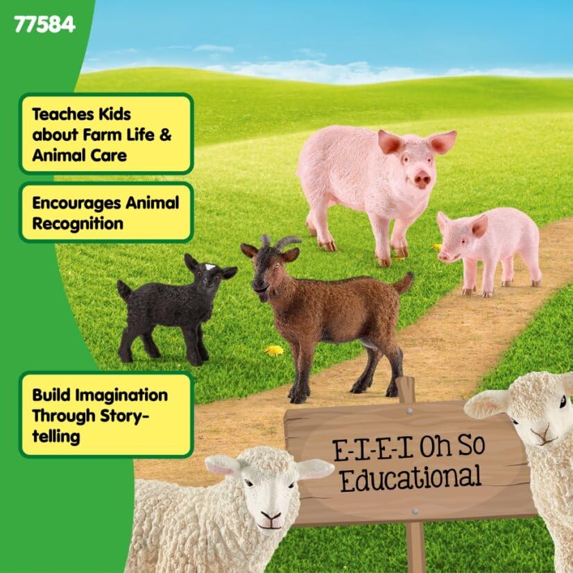 Schleich Farm World pig baby figure for bonding scenes.