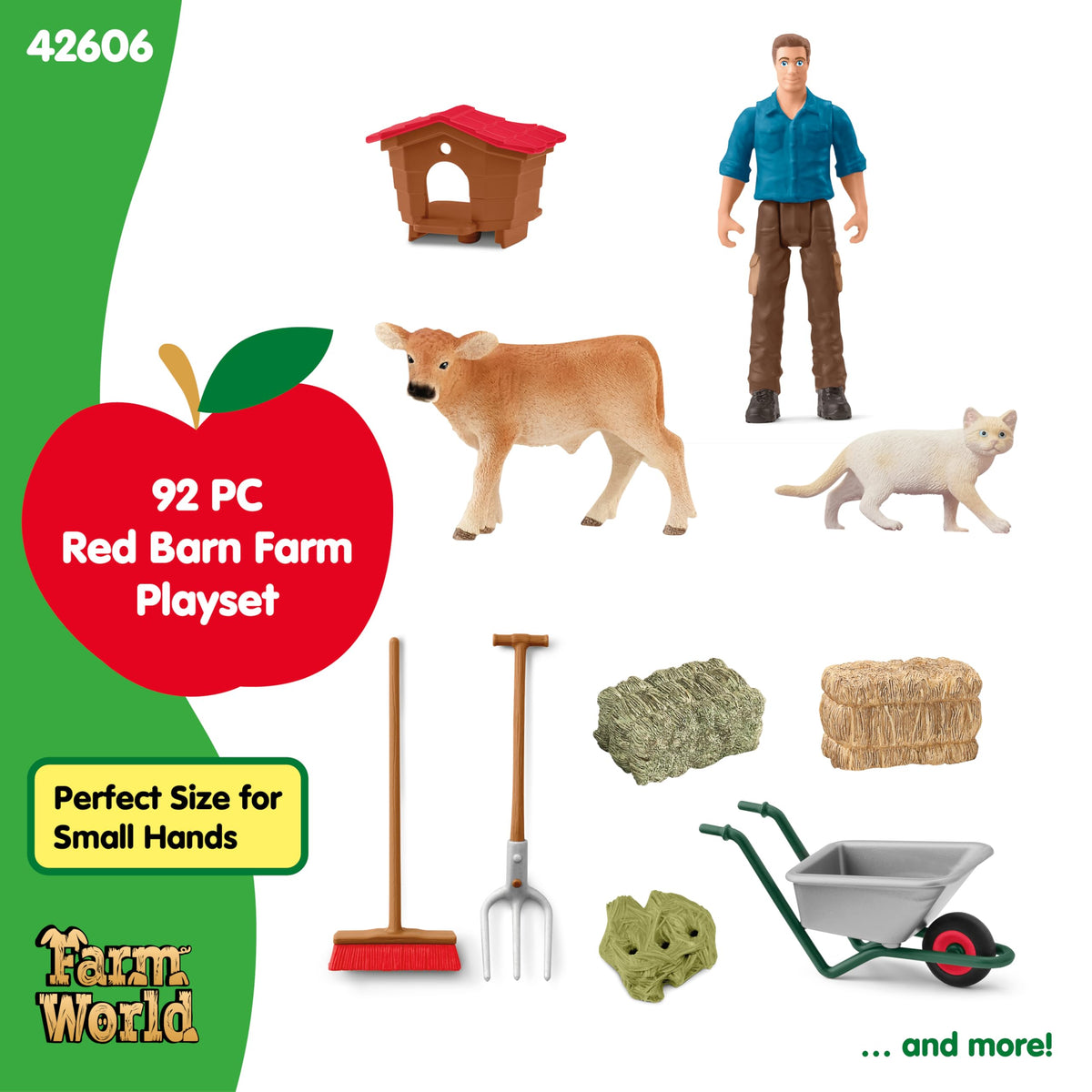 Schleich Farm World Red Barn Playset pig and piglet for feeding scenes