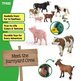 Schleich Farm World bull figurine adds bold action to barnyard adventures.