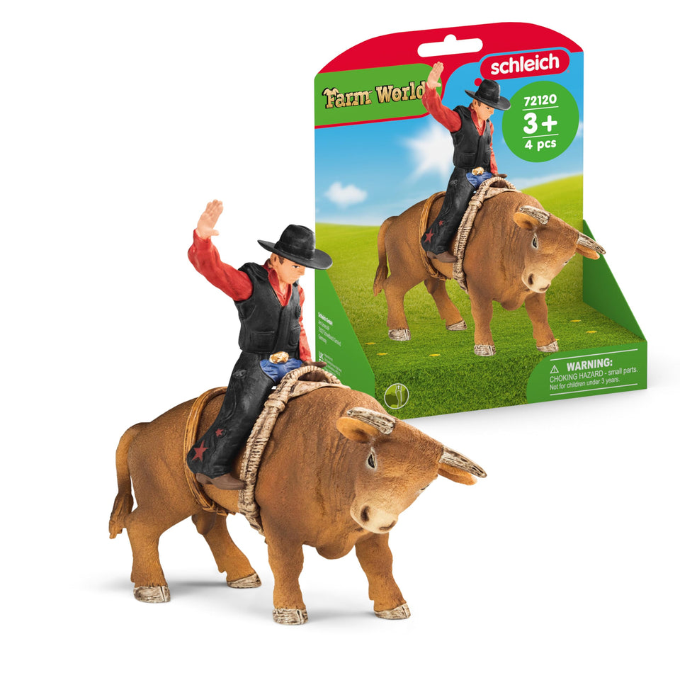 Schleich Farm World 7-inch bull figure for rodeo storytelling
