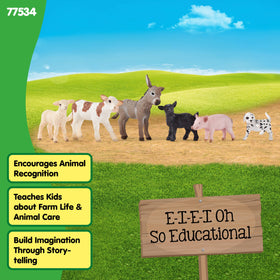 Schleich Farm World calf figure with spots, useful for counting and early biology ideas.