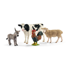 Schleich Farm World cow figurine with lifelike details for engaging farmyard play.