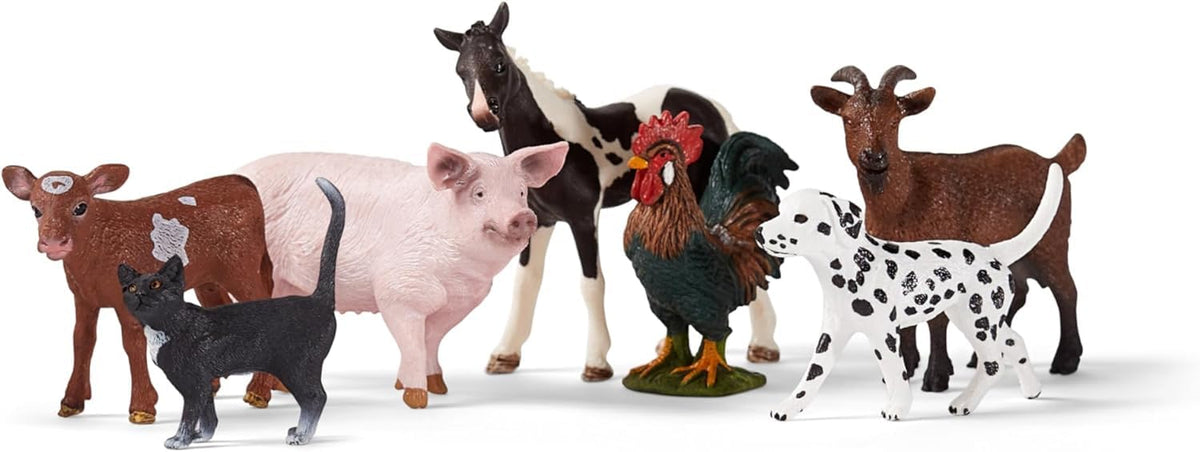 Schleich Farm World dalmatian dog figure for imaginative play and storytelling.