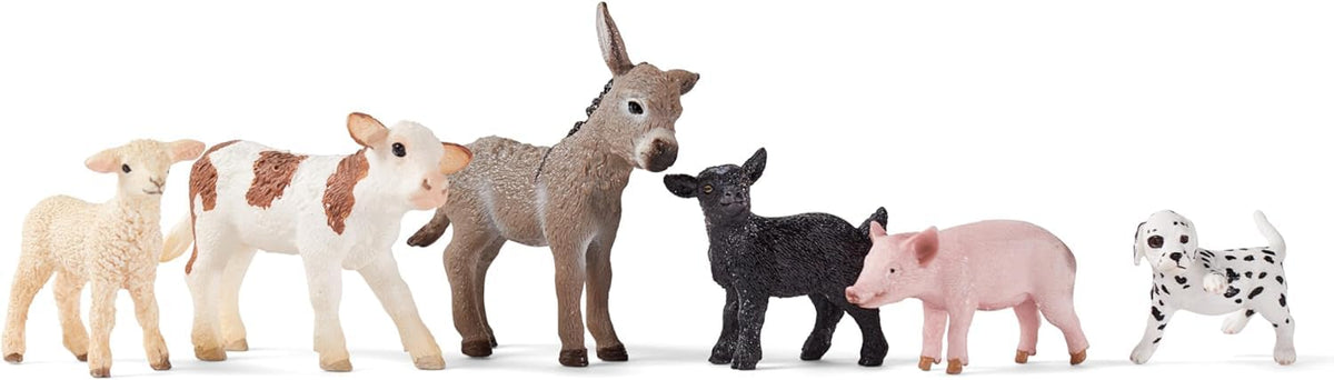 Schleich Farm World Dalmatian puppy figure, vivid spots invite creative play scenarios.