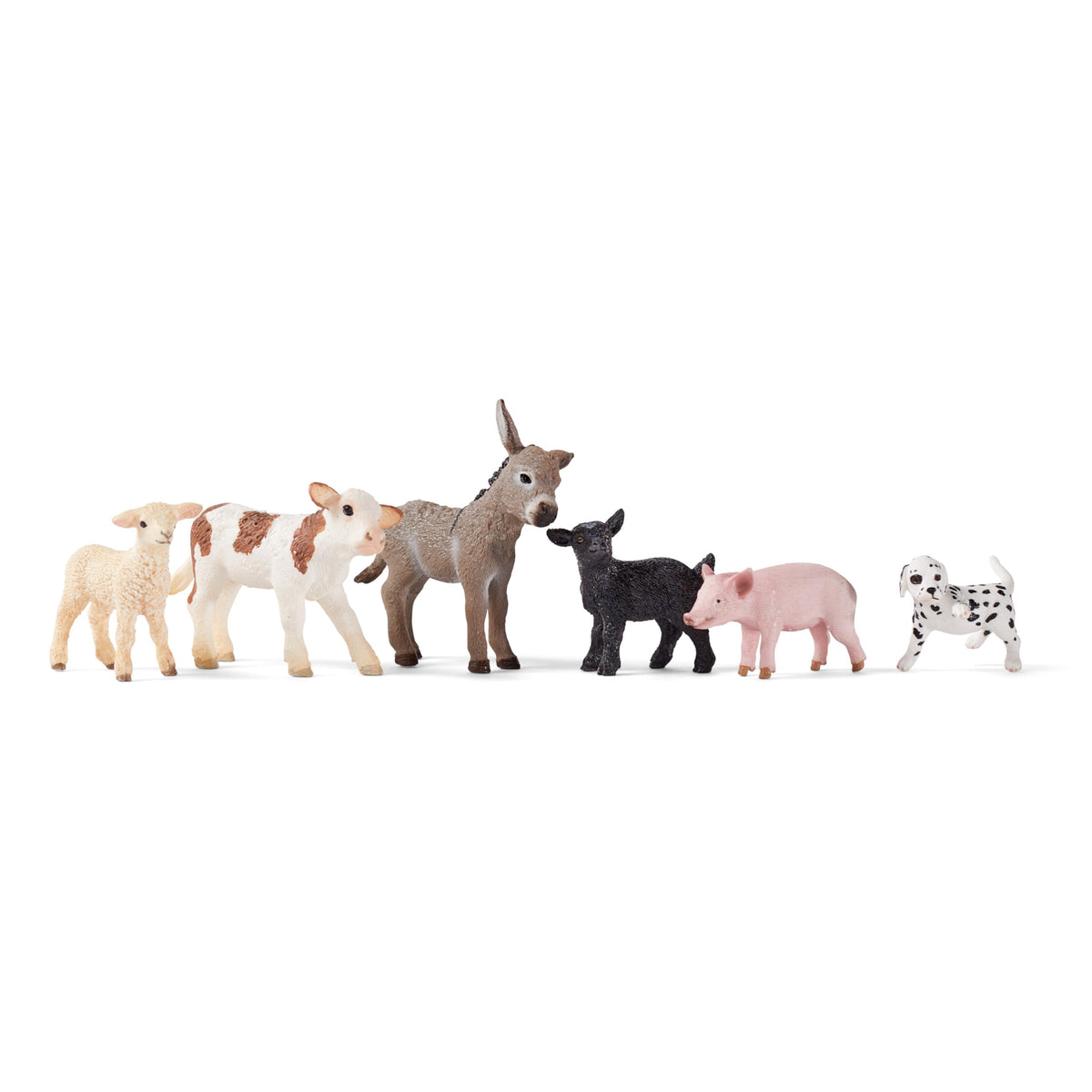 Schleich Farm World donkey foal figure close-up, great for nurturing role-play and learning.