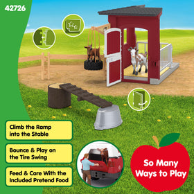 Schleich goat figures included for nurturing farm life storytelling