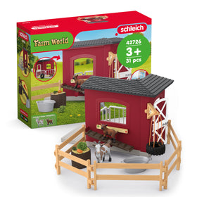 Schleich Farm World goat stable with adult and baby goat for storytelling play