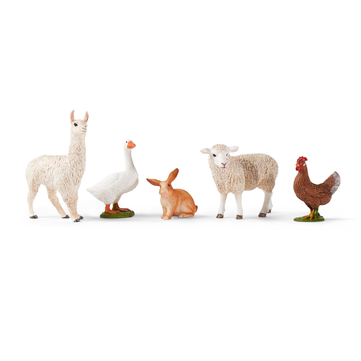 Schleich Farm World llama figurine with textured fur for imaginative play.