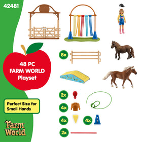 Schleich grooming tools for brushing and pony care.