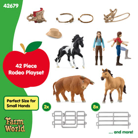 Horse figurine designed for realistic mounting and roping play.