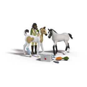 Schleich foal figures duo ready for nurturing play.