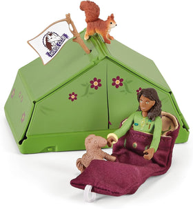 Forest squirrel accessory adds a friendly wildlife moment.
