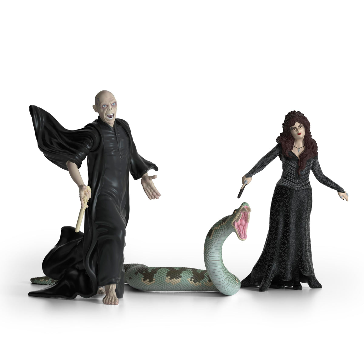 Collectible Schleich figures add magical ambience to shelves.