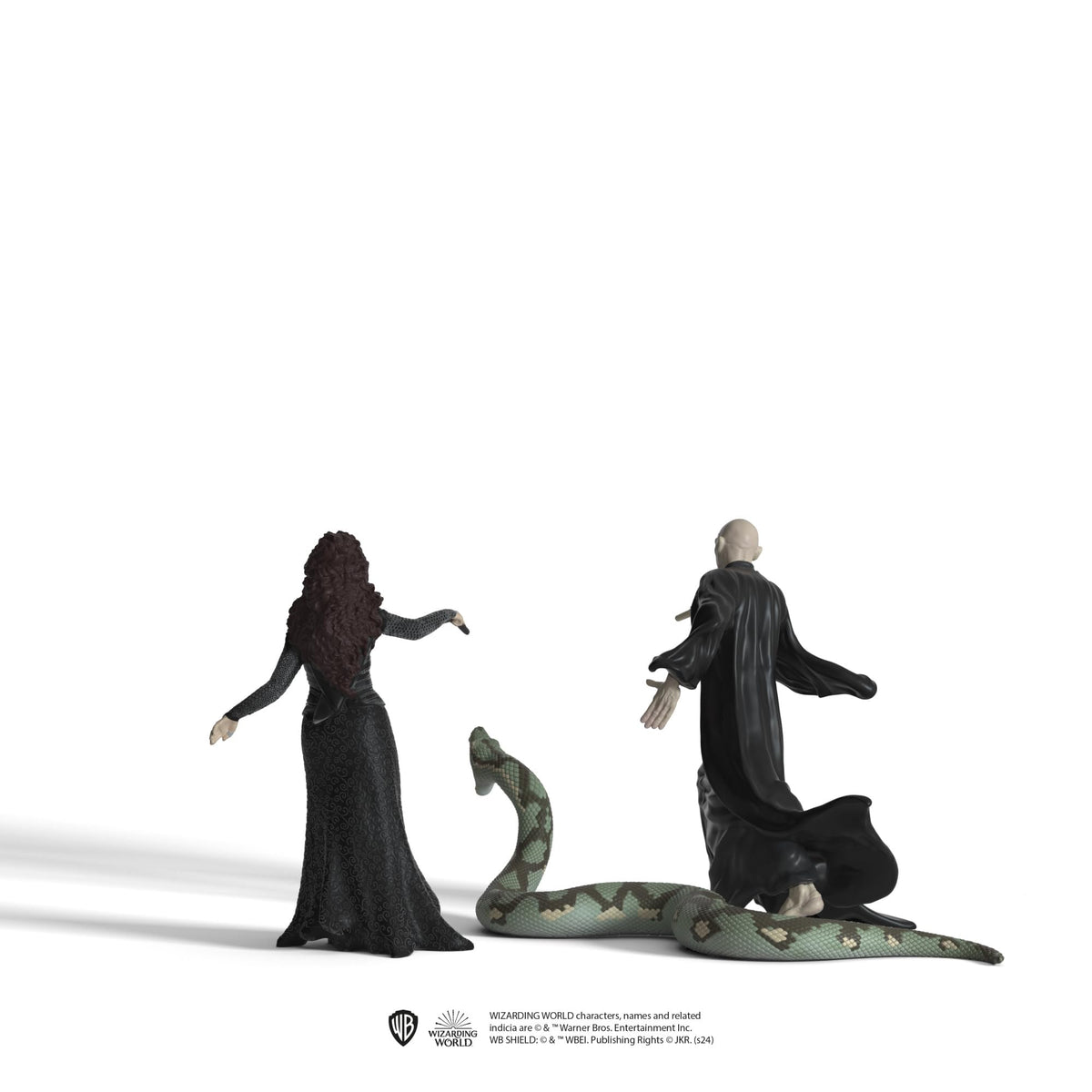 Dark wizard trio inspires imaginative play and display decor.
