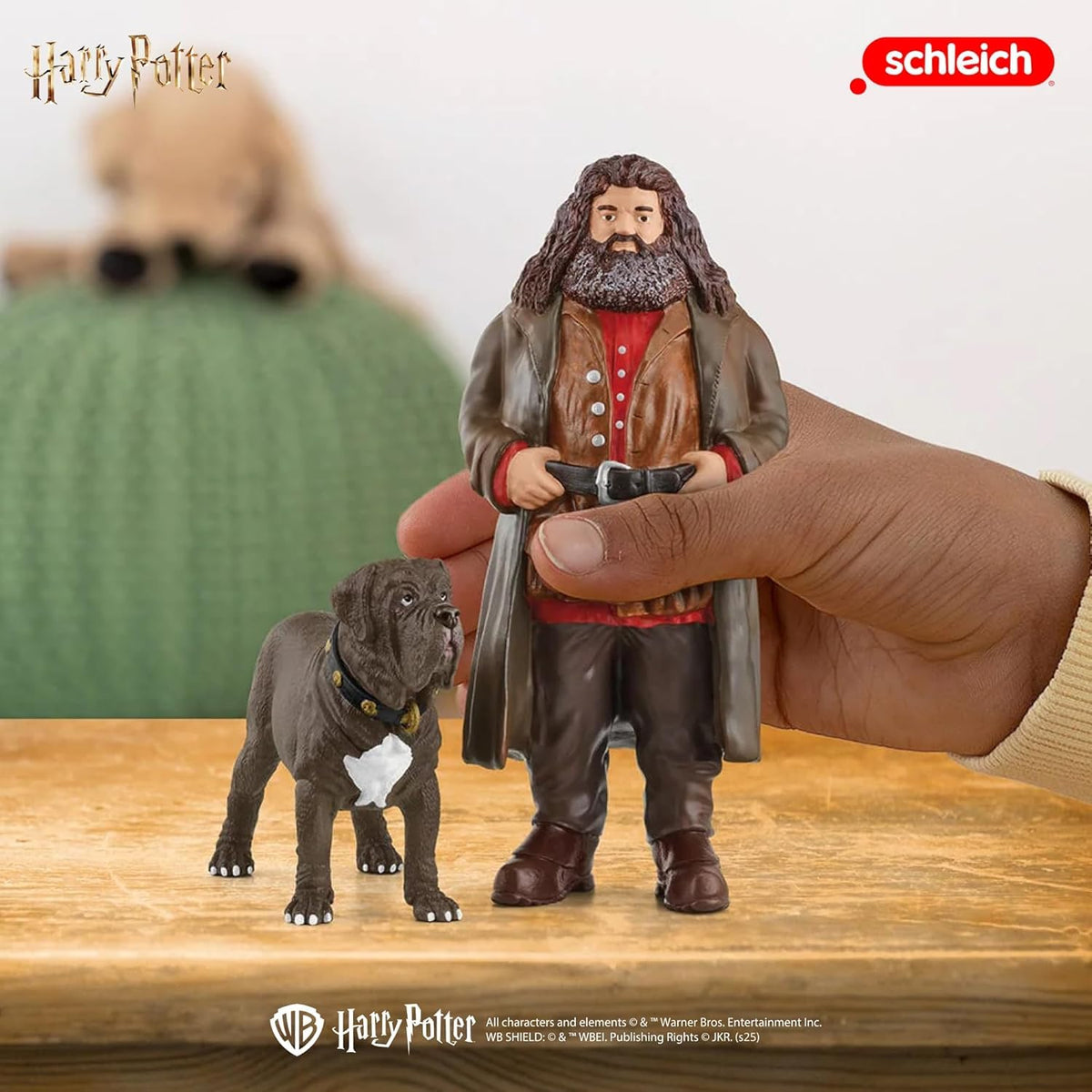 Fang close-up emphasizes loyal companion vibe for shelf storytelling.