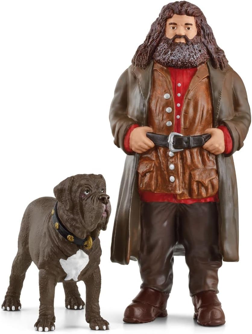 Schleich Hagrid and Fang figurines — display-ready Harry Potter collectibles.