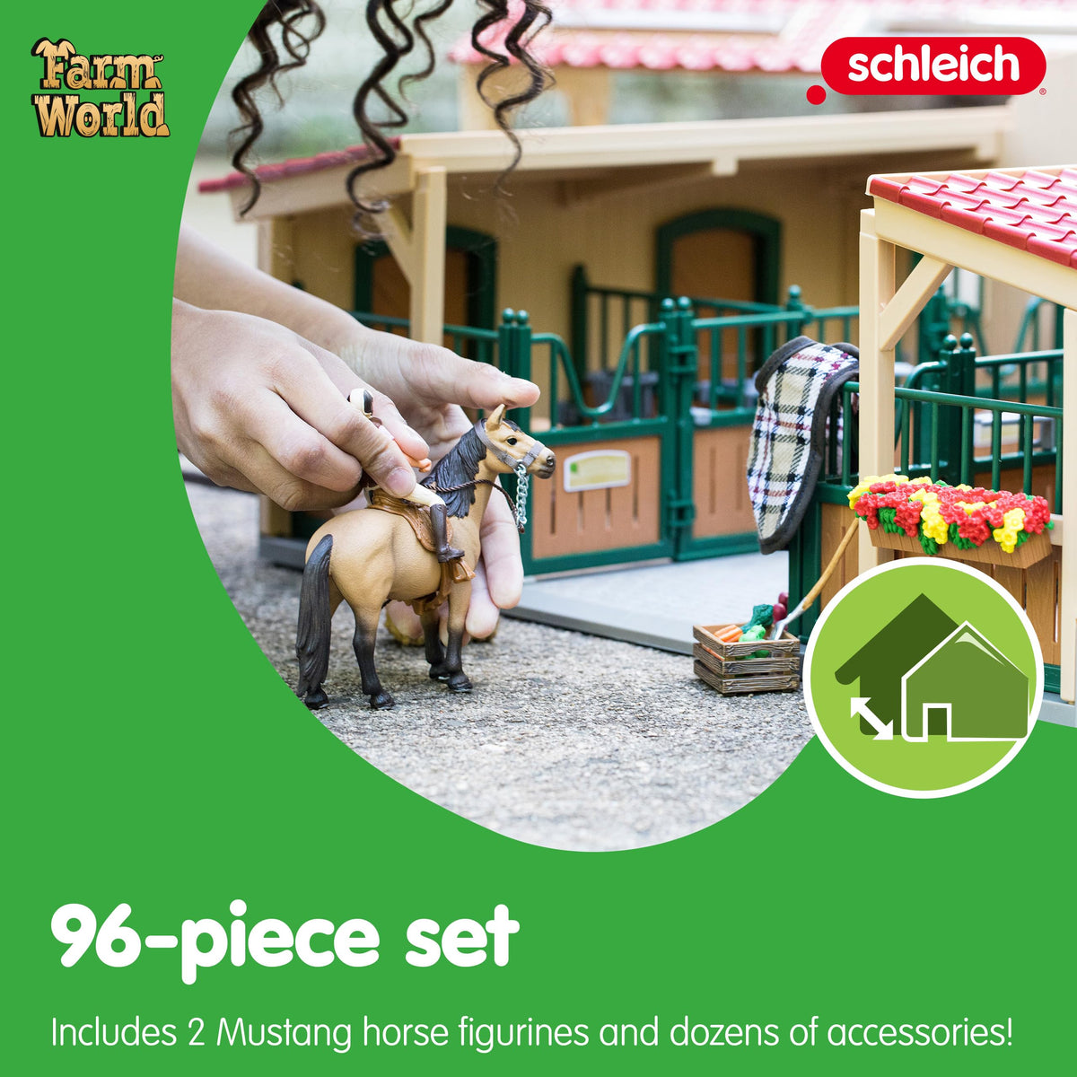 Schleich Hay Bales for feeding moments and ranch routine play