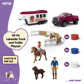 Schleich barrels and jumps create dynamic practice courses in Lakeside world