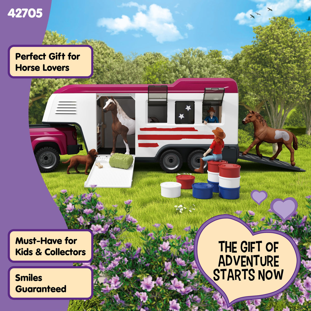 Schleich grooming gear and tack support care routines in Lakeside play