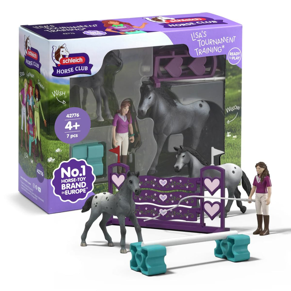 Schleich Horse Club 15pc set with Lisa poseable figurine for imaginative riding