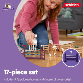 Schleich Horse Club adjustable show jump and fences enable course customization.