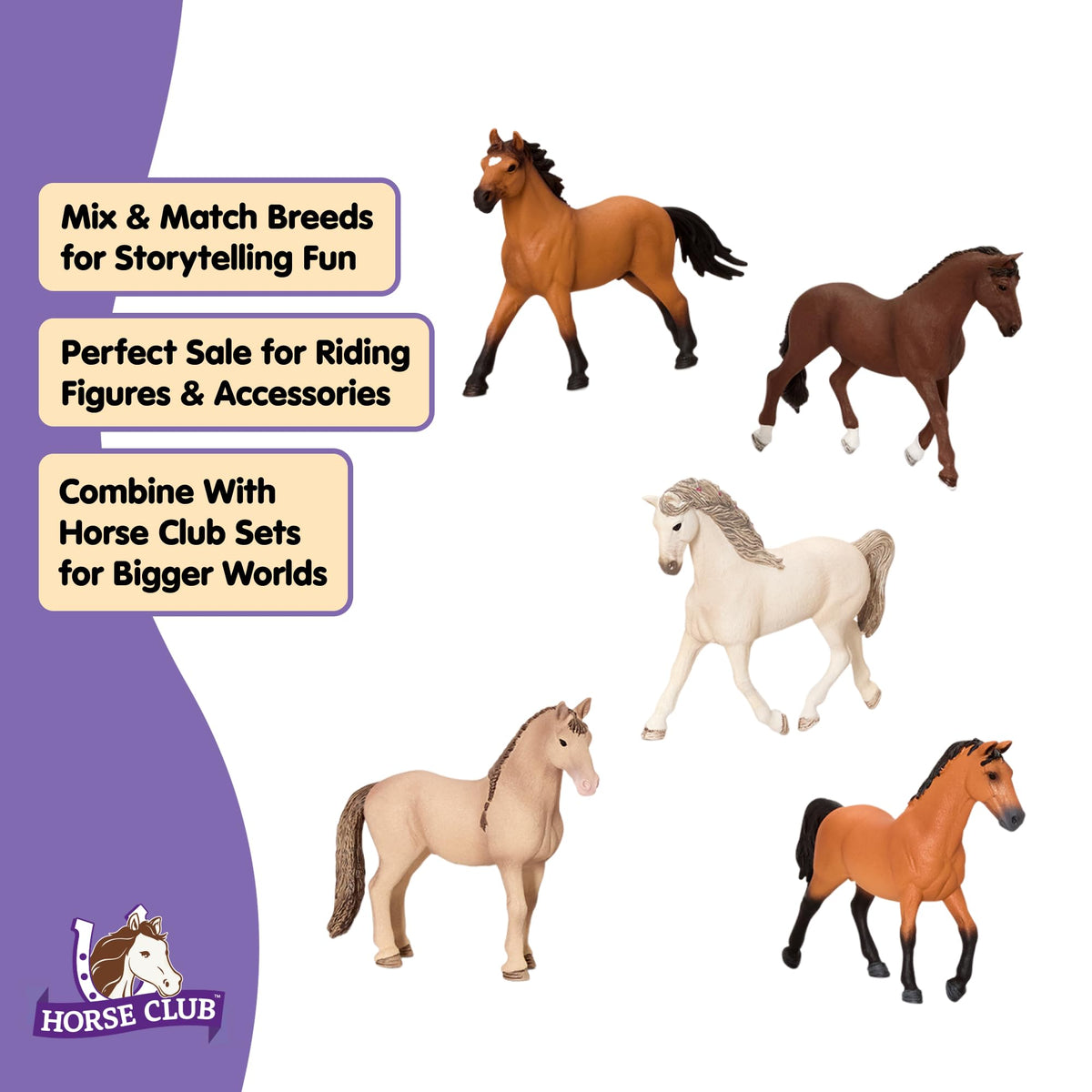 Schleich Horse Club Trakehner stallion figurine for dynamic competition play.