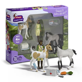 Schleich Horse Club vet kit image showing pretend veterinary care for ponies.