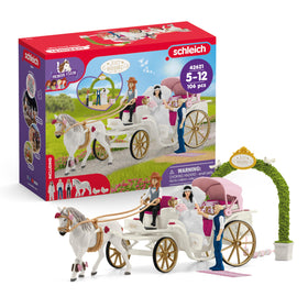 Schleich Horse Club wedding carriage with bride and groom for imaginative pretend weddings