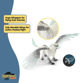 Schleich Ice Griffin poseable wings enable varied flight poses.