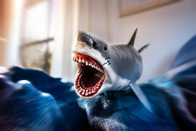Schleich Megalodon battle-worn details invite dynamic underwater adventures.