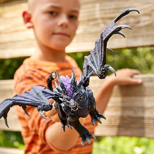 Schleich Shadow Dragon with red eyes adds dramatic focal point to any collection.