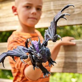 Schleich Shadow Dragon with red eyes adds dramatic focal point to any collection.
