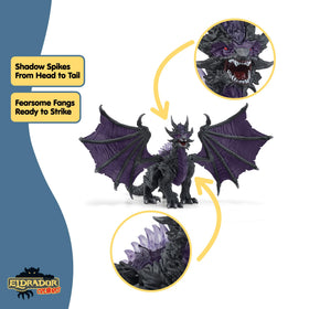 Schleich Shadow Dragon features translucent spikes for a striking fantasy look.