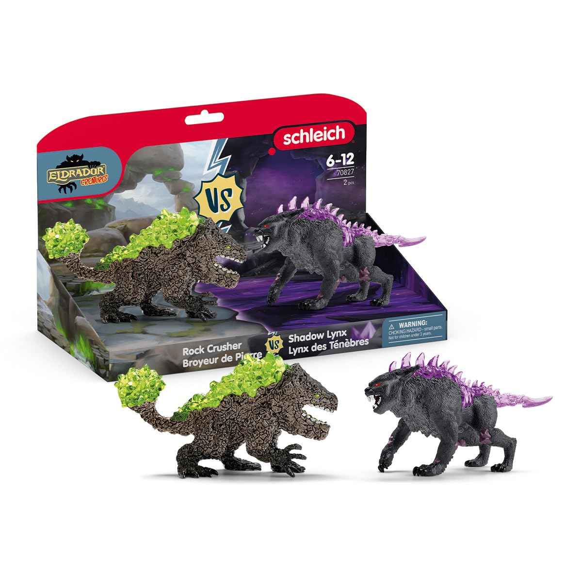 Schleich Shadow Lynx opens jaws for dramatic play scenes.