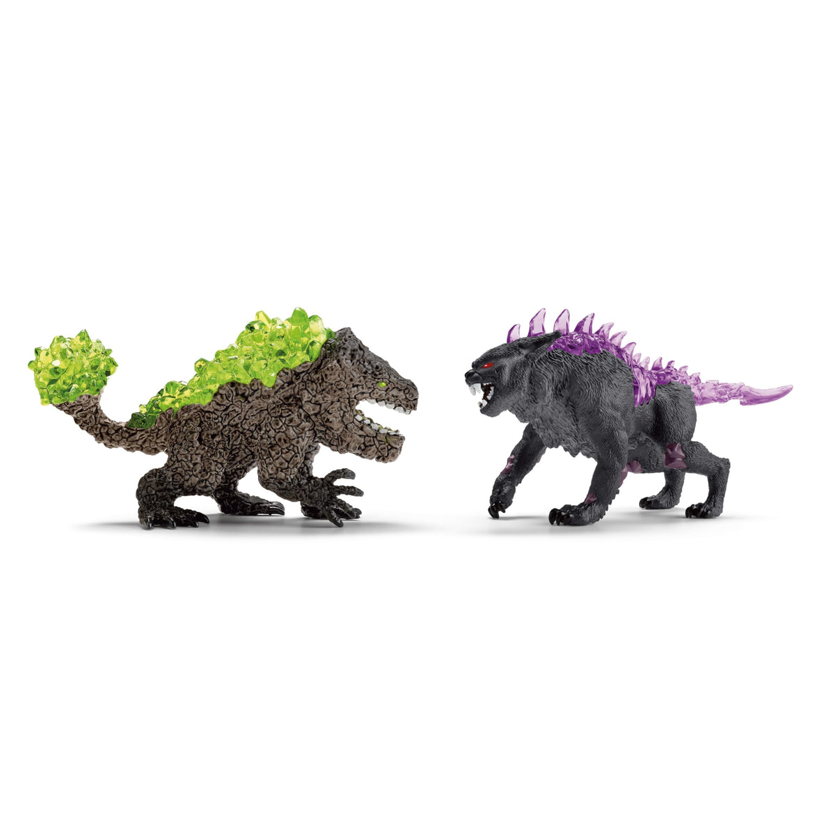 Schleich Shadow Lynx poised to strike with sharp claws.