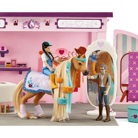 Schleich Sofia's Beauties grooming station set up for pretend spa sessions.