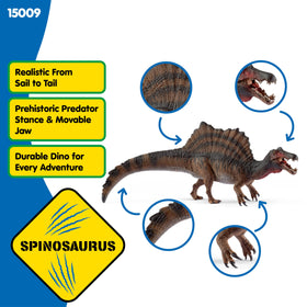 Durable Schleich dinosaur figure stands up to everyday play.