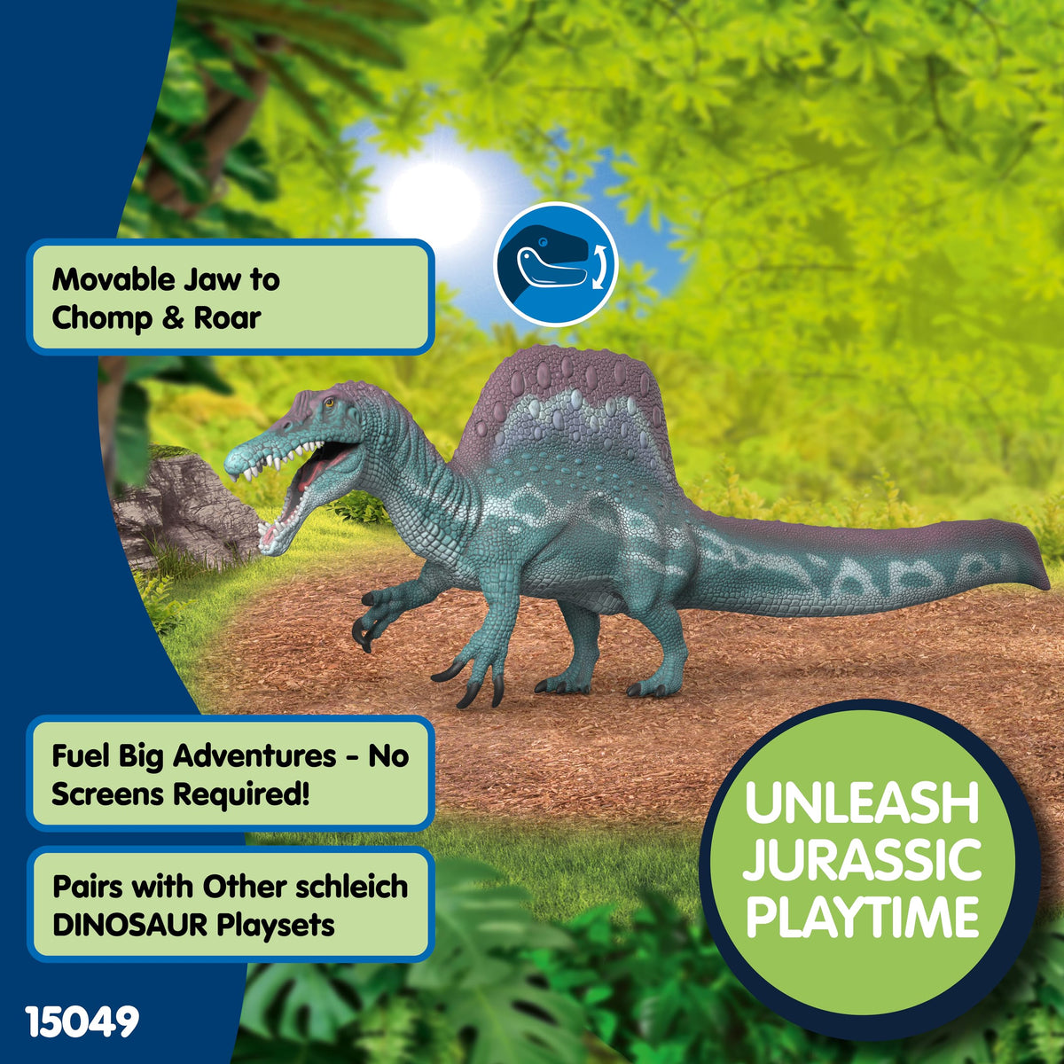 Schleich Spinosaurus figure in action pose – ideal for imaginative playtime sessions.