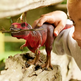 Schleich Velociraptor in action supports dynamic play scenarios.